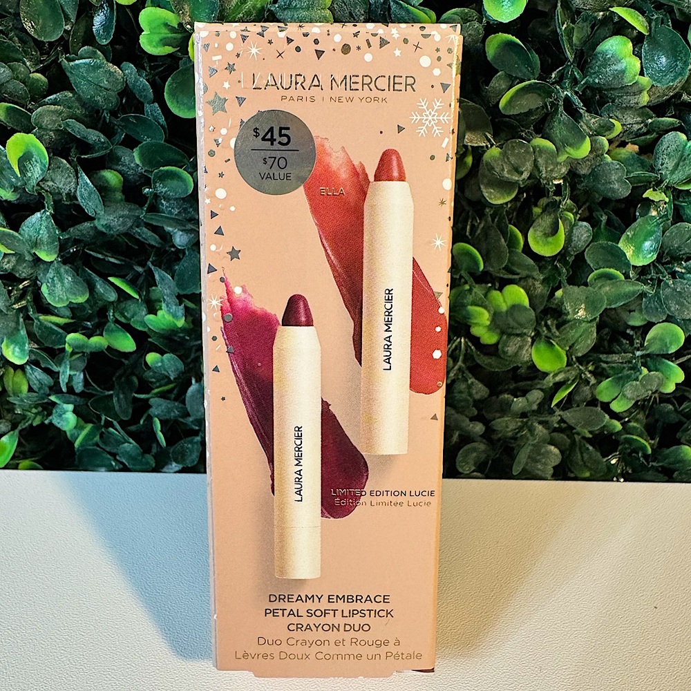 Laura Mercier Dreamy Embrace Petal Soft Lipstick Duo - Limited Edition (NEW)